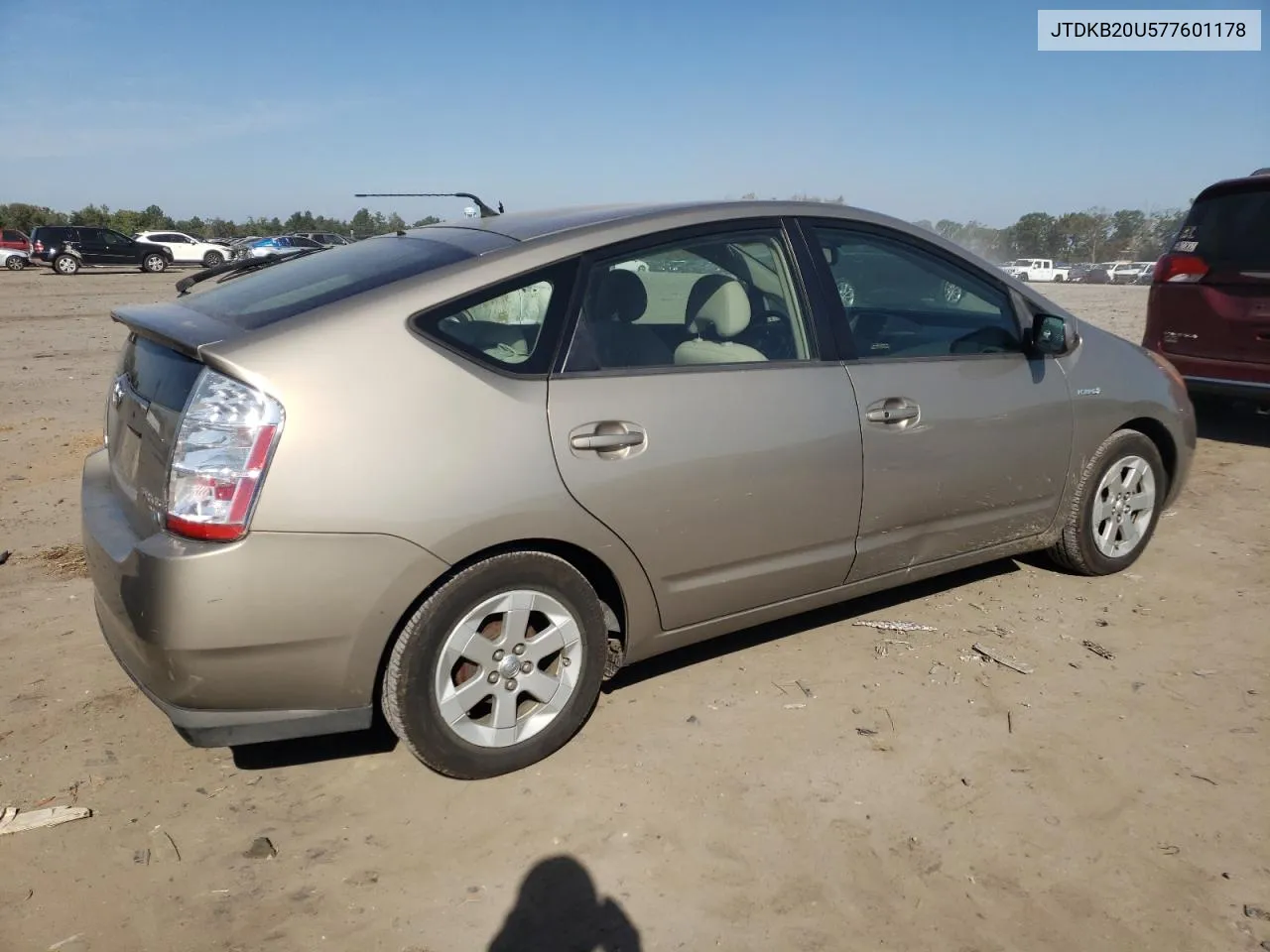 2007 Toyota Prius VIN: JTDKB20U577601178 Lot: 74922424