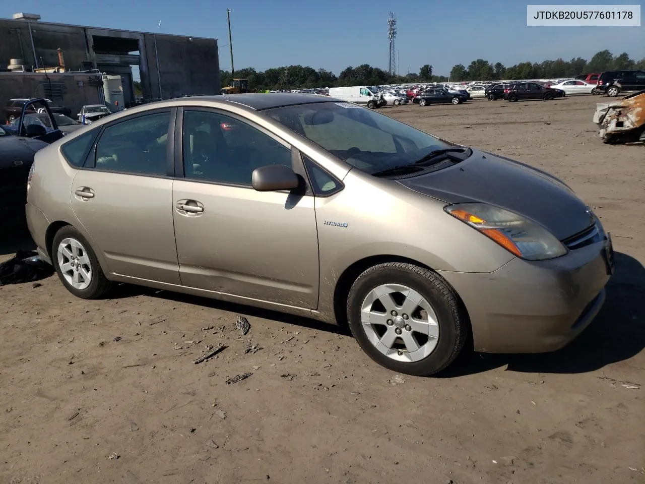 2007 Toyota Prius VIN: JTDKB20U577601178 Lot: 74922424