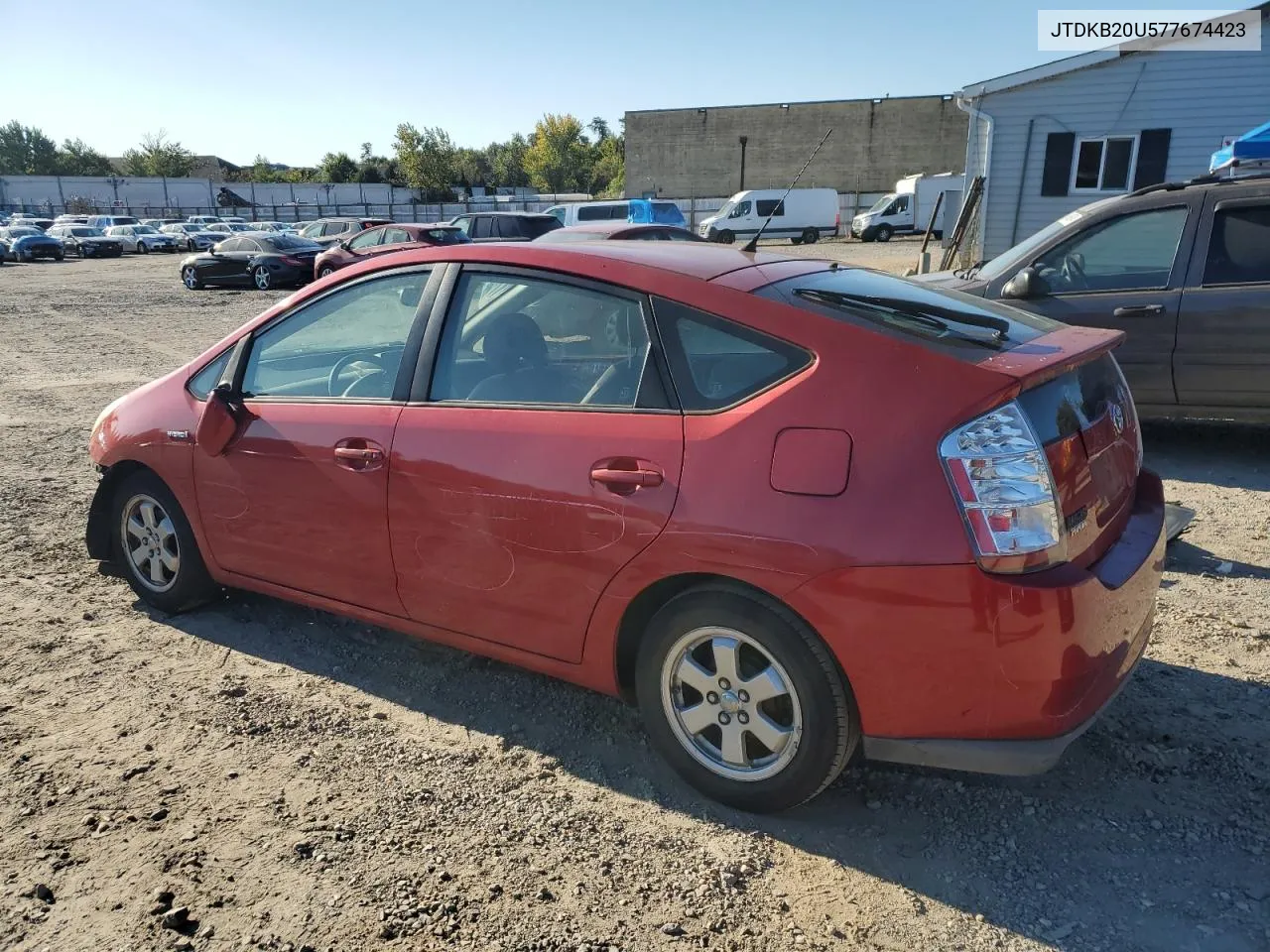 2007 Toyota Prius VIN: JTDKB20U577674423 Lot: 75055094