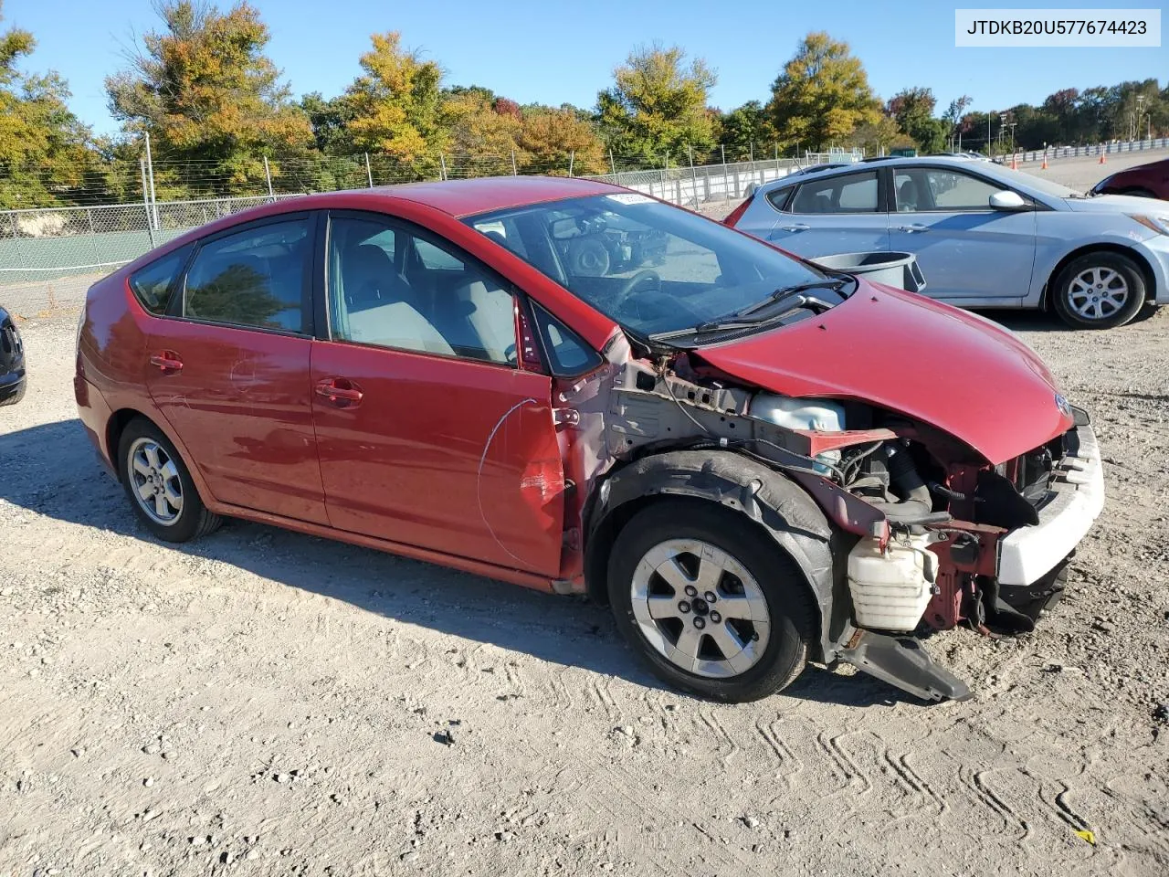 2007 Toyota Prius VIN: JTDKB20U577674423 Lot: 75055094