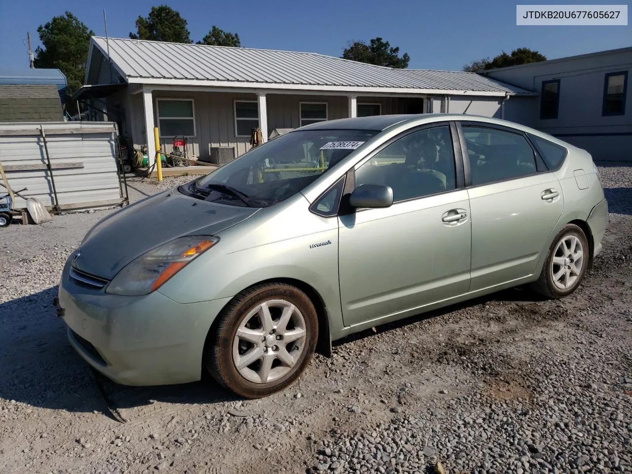 2007 Toyota Prius VIN: JTDKB20U677605627 Lot: 75285374