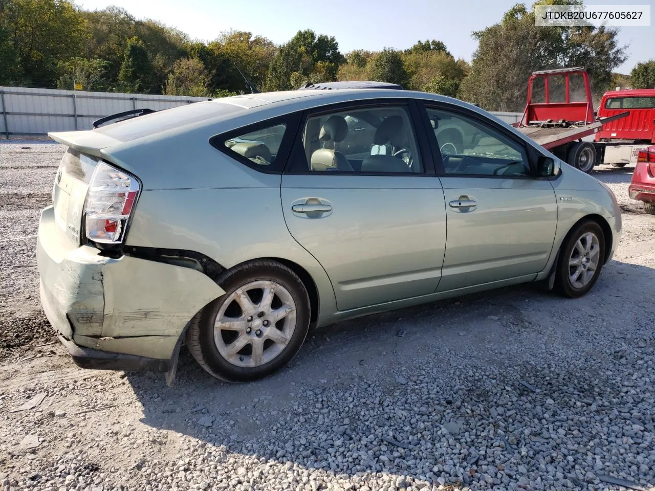 2007 Toyota Prius VIN: JTDKB20U677605627 Lot: 75285374