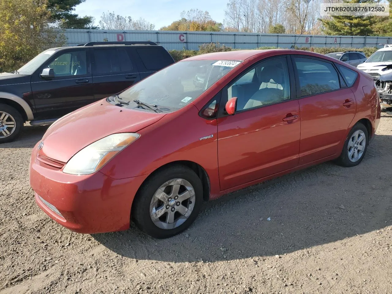 JTDKB20U877612580 2007 Toyota Prius