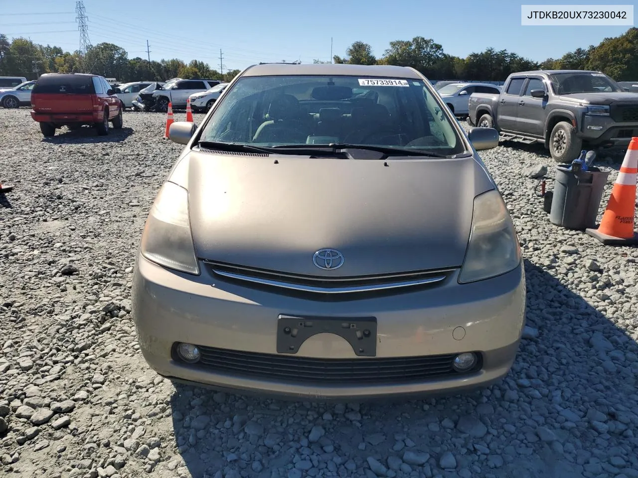 2007 Toyota Prius VIN: JTDKB20UX73230042 Lot: 75733914