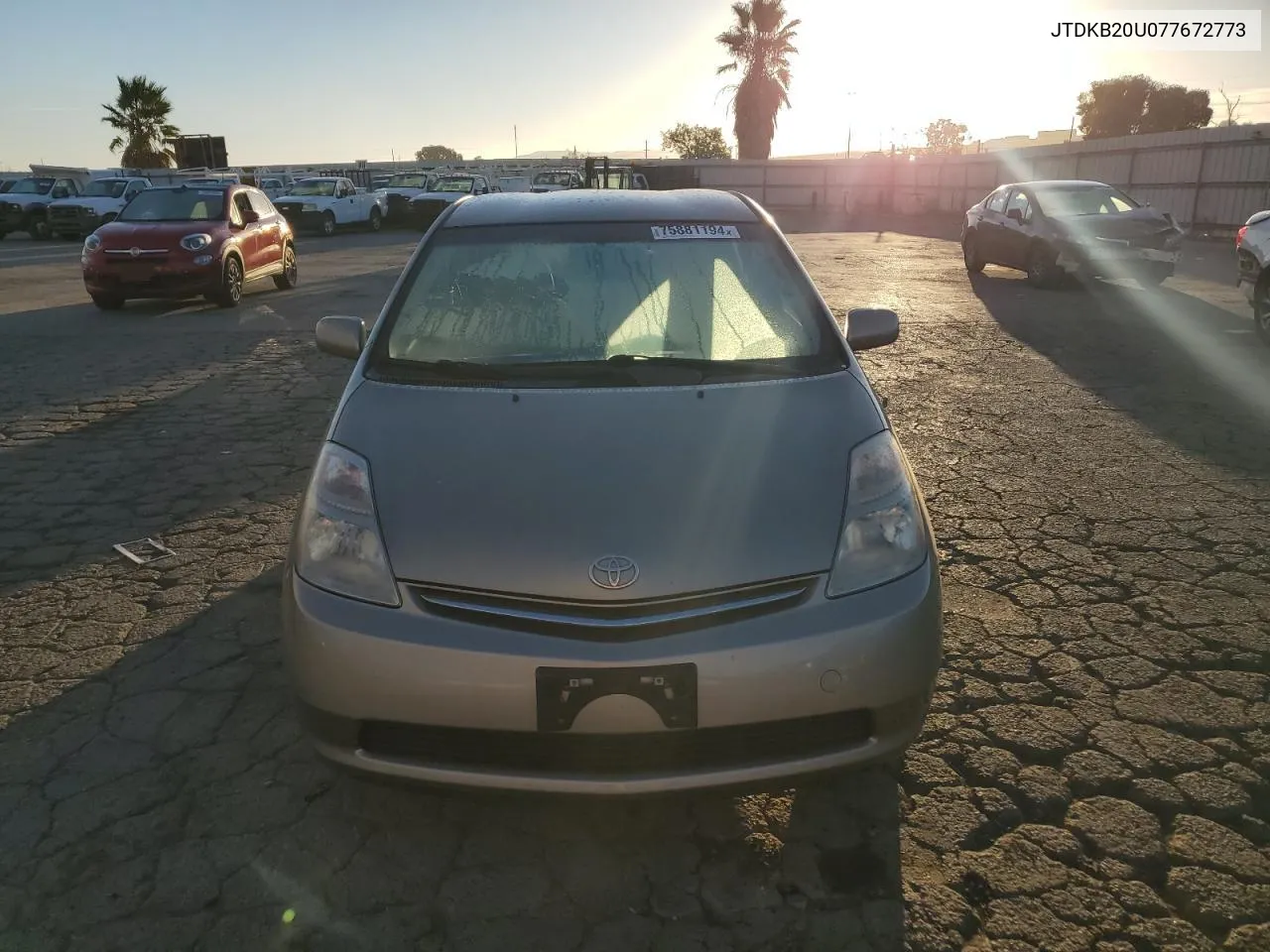 2007 Toyota Prius VIN: JTDKB20U077672773 Lot: 75881194