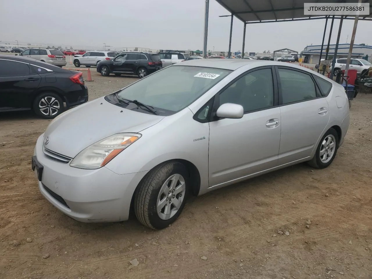 2007 Toyota Prius VIN: JTDKB20U277586381 Lot: 76103154