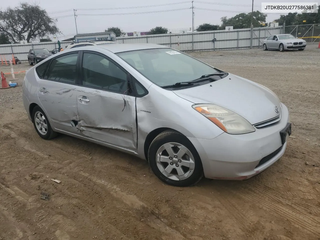 2007 Toyota Prius VIN: JTDKB20U277586381 Lot: 76103154