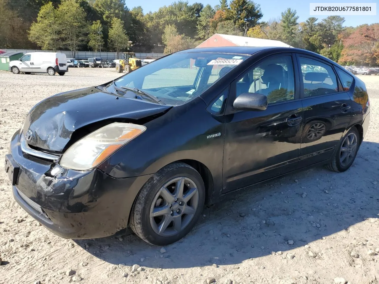 2007 Toyota Prius VIN: JTDKB20U677581801 Lot: 76698524