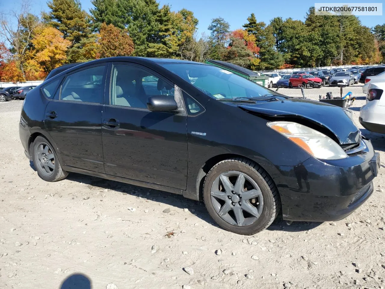 2007 Toyota Prius VIN: JTDKB20U677581801 Lot: 76698524