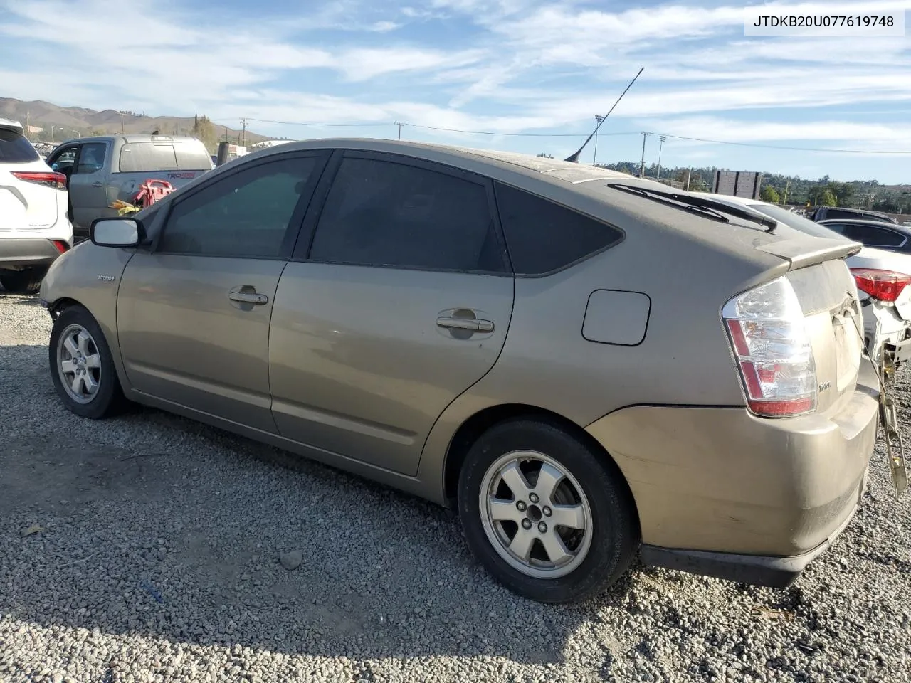 2007 Toyota Prius VIN: JTDKB20U077619748 Lot: 76757764