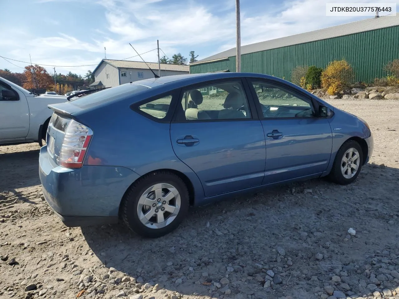 2007 Toyota Prius VIN: JTDKB20U377576443 Lot: 77357154