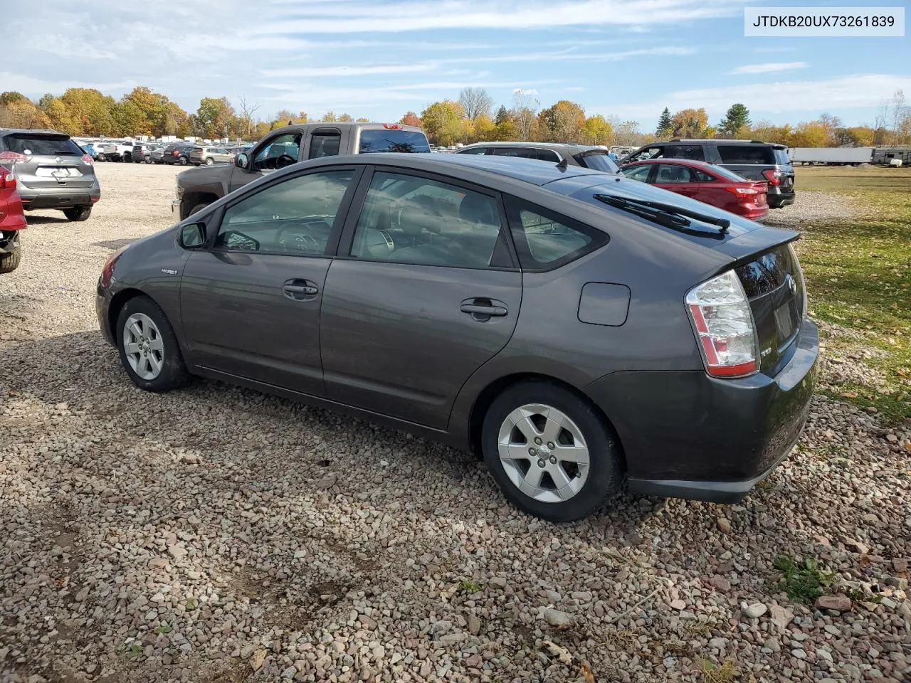 2007 Toyota Prius VIN: JTDKB20UX73261839 Lot: 77373454