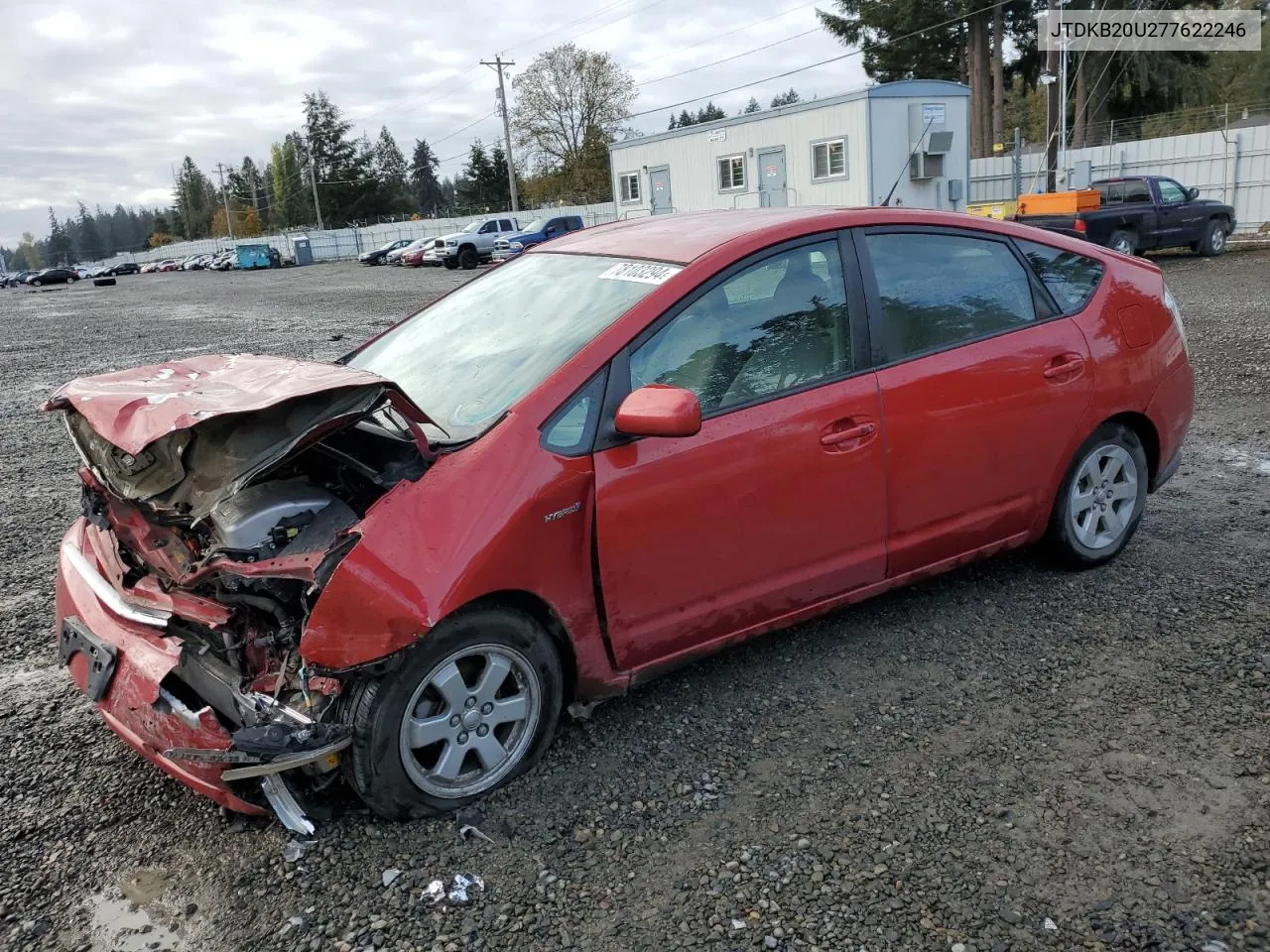 2007 Toyota Prius VIN: JTDKB20U277622246 Lot: 78103294