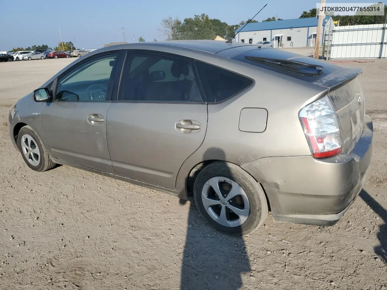 2007 Toyota Prius VIN: JTDKB20U477655314 Lot: 78236844