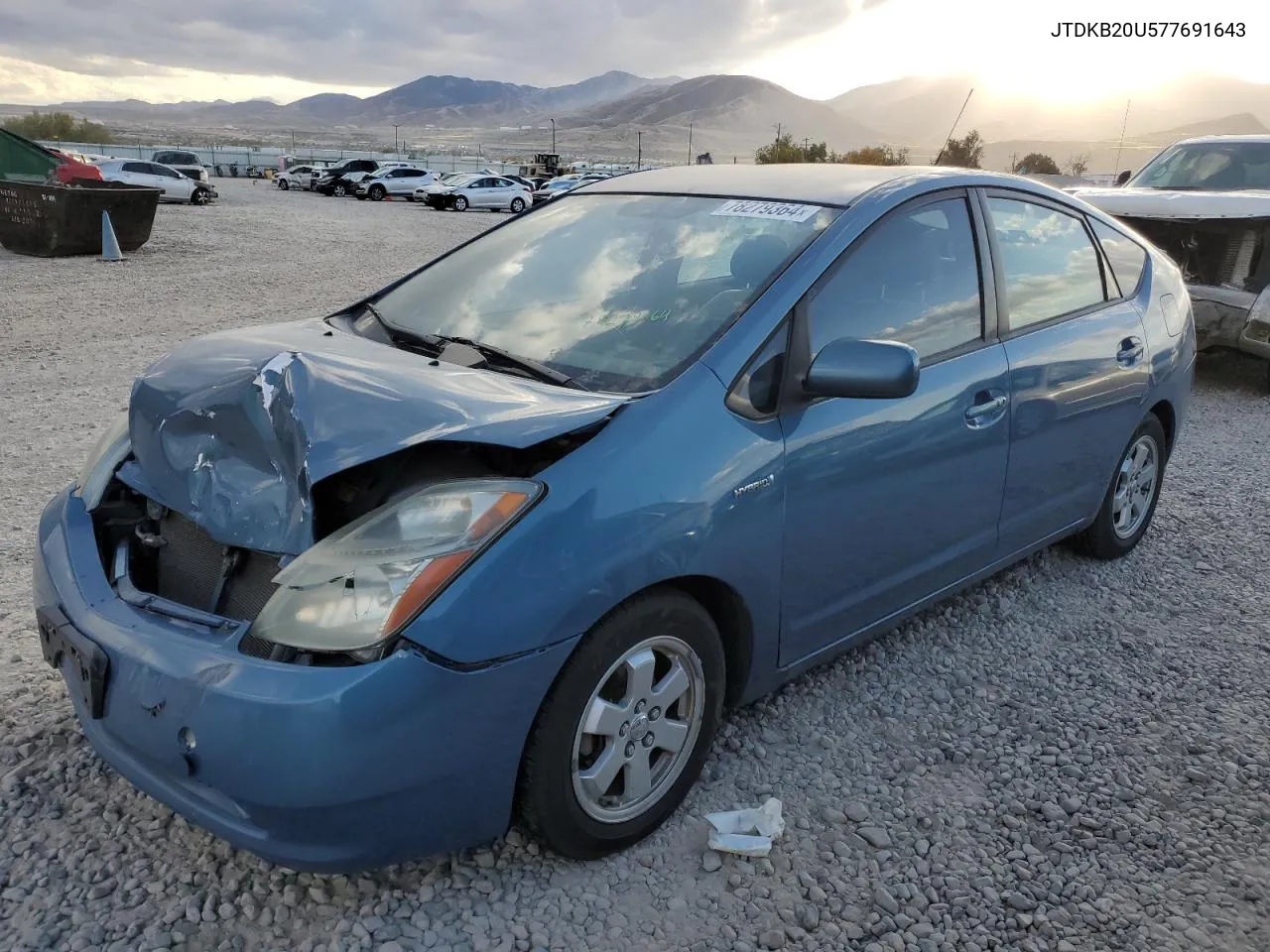 2007 Toyota Prius VIN: JTDKB20U577691643 Lot: 78279364