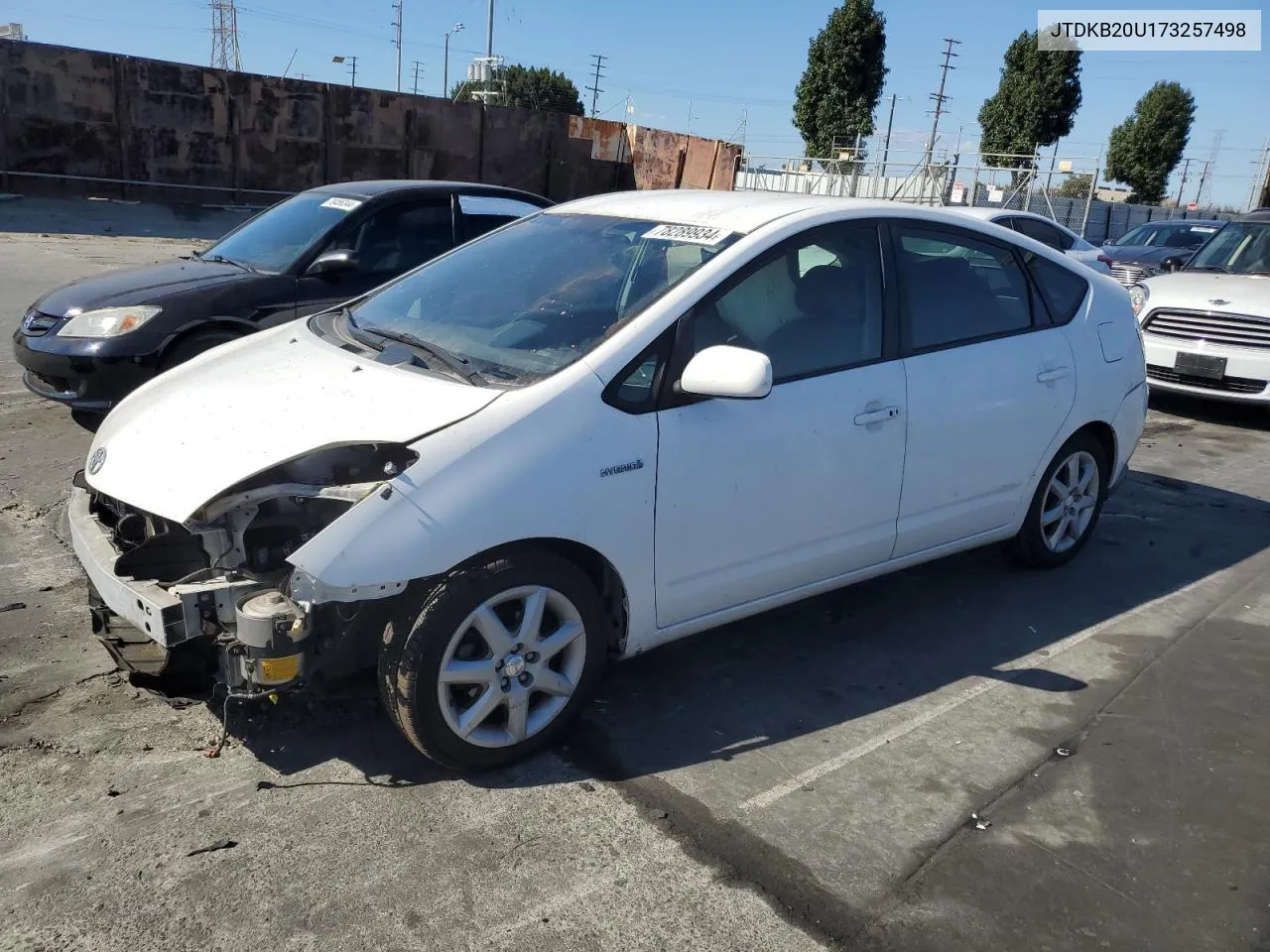 2007 Toyota Prius VIN: JTDKB20U173257498 Lot: 78289934