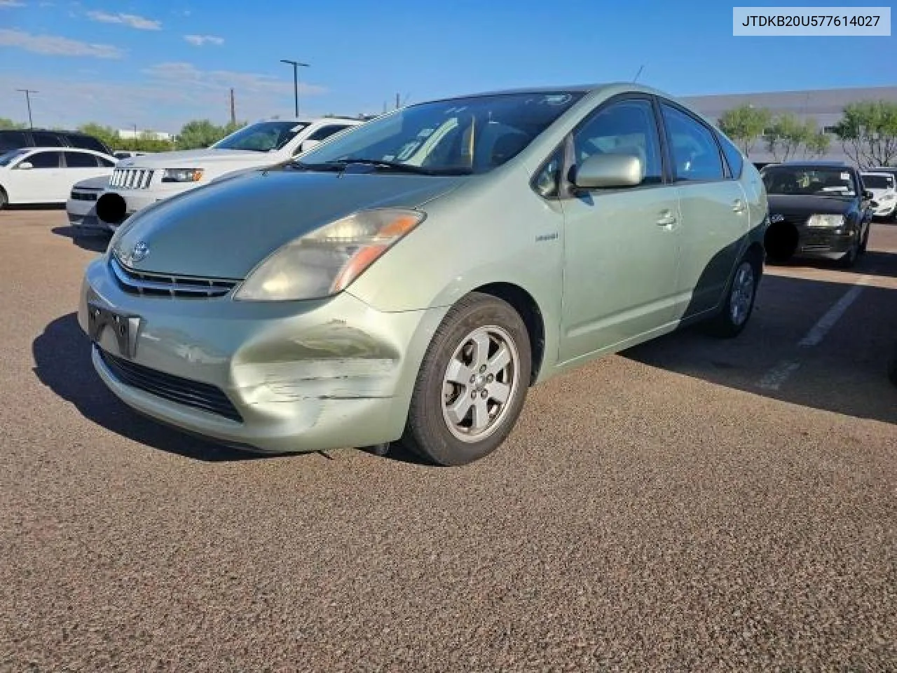 2007 Toyota Prius VIN: JTDKB20U577614027 Lot: 78550174