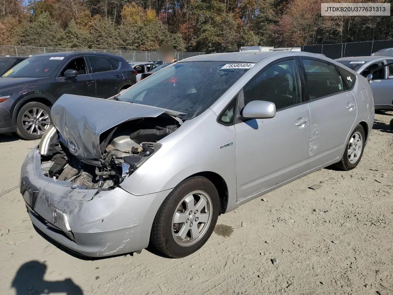 2007 Toyota Prius VIN: JTDKB20U377631313 Lot: 78580404