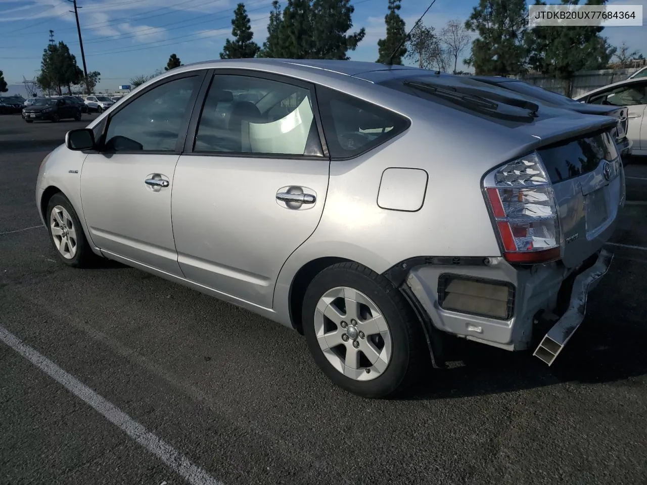 2007 Toyota Prius VIN: JTDKB20UX77684364 Lot: 78654274