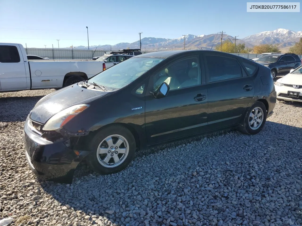 2007 Toyota Prius VIN: JTDKB20U777586117 Lot: 78928124