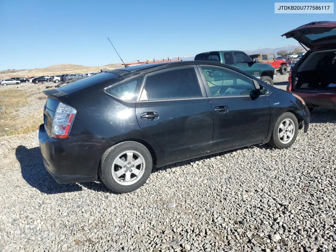 2007 Toyota Prius VIN: JTDKB20U777586117 Lot: 78928124