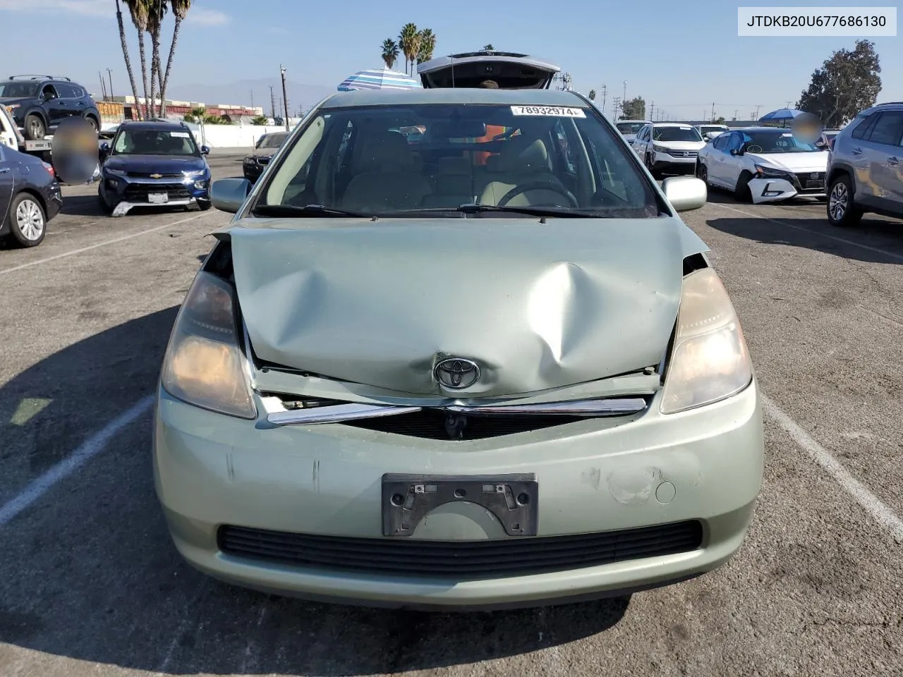 2007 Toyota Prius VIN: JTDKB20U677686130 Lot: 78932974