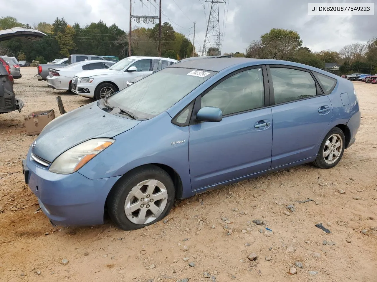 2007 Toyota Prius VIN: JTDKB20U877549223 Lot: 79475754