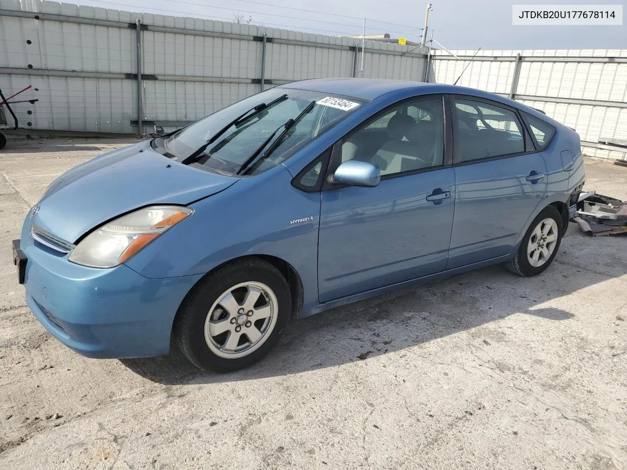 2007 Toyota Prius VIN: JTDKB20U177678114 Lot: 80153464