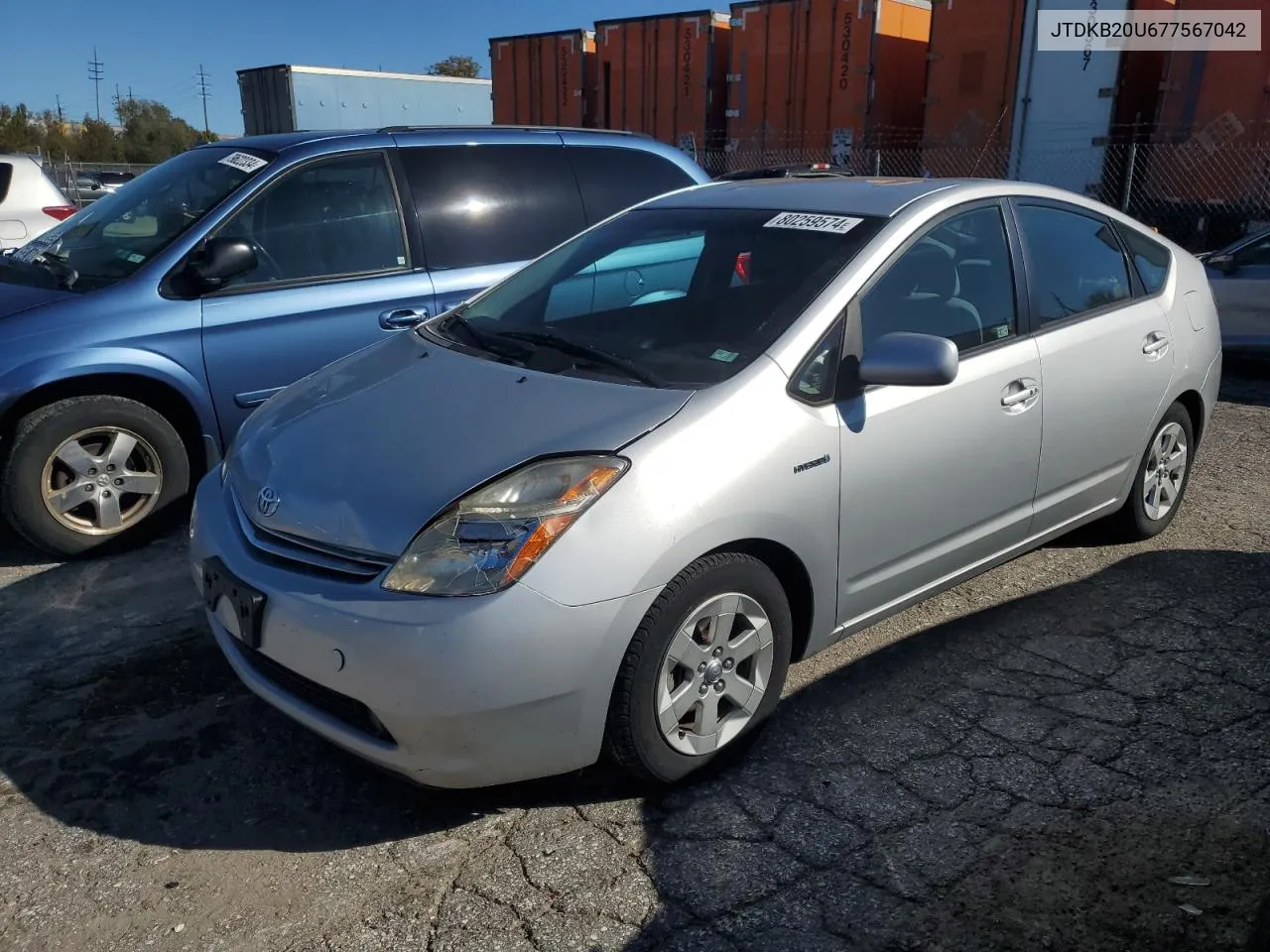 2007 Toyota Prius VIN: JTDKB20U677567042 Lot: 80259574