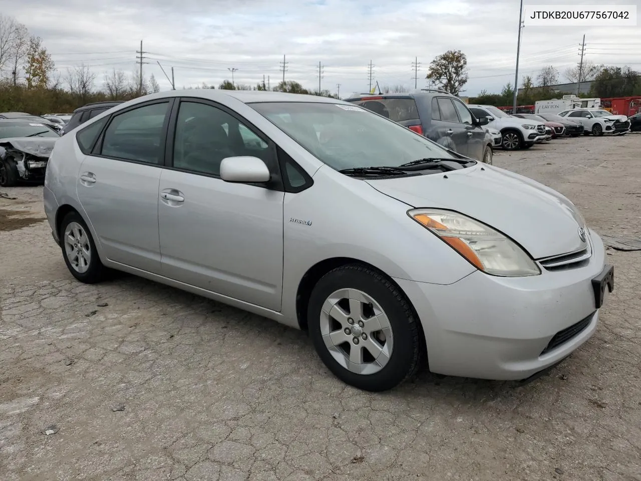 2007 Toyota Prius VIN: JTDKB20U677567042 Lot: 80259574