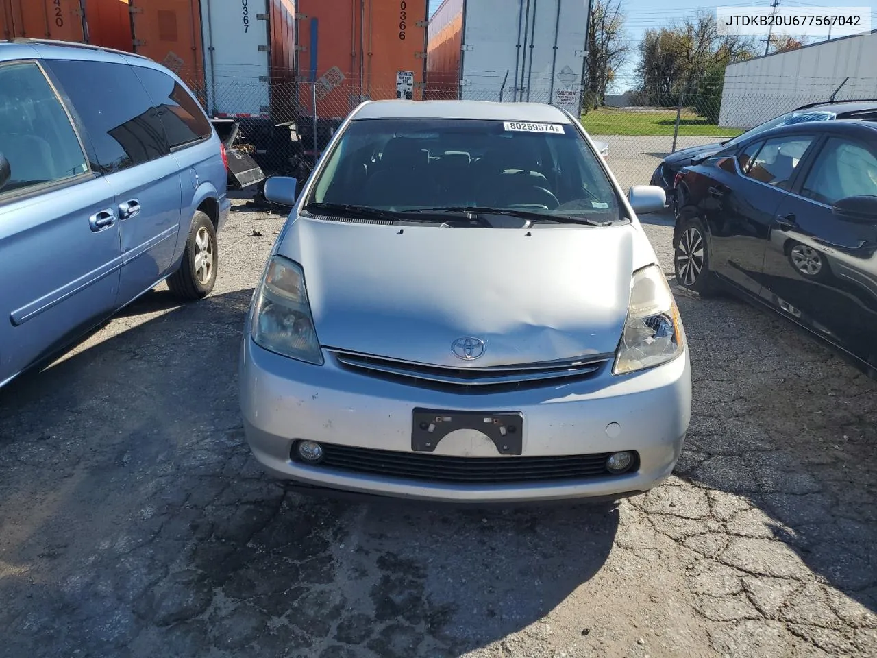 2007 Toyota Prius VIN: JTDKB20U677567042 Lot: 80259574