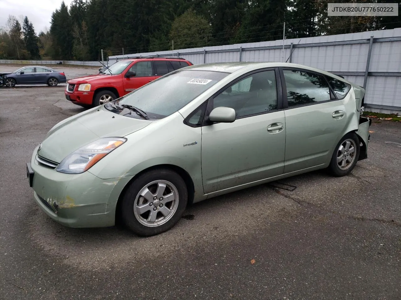 2007 Toyota Prius VIN: JTDKB20U777650222 Lot: 80349024