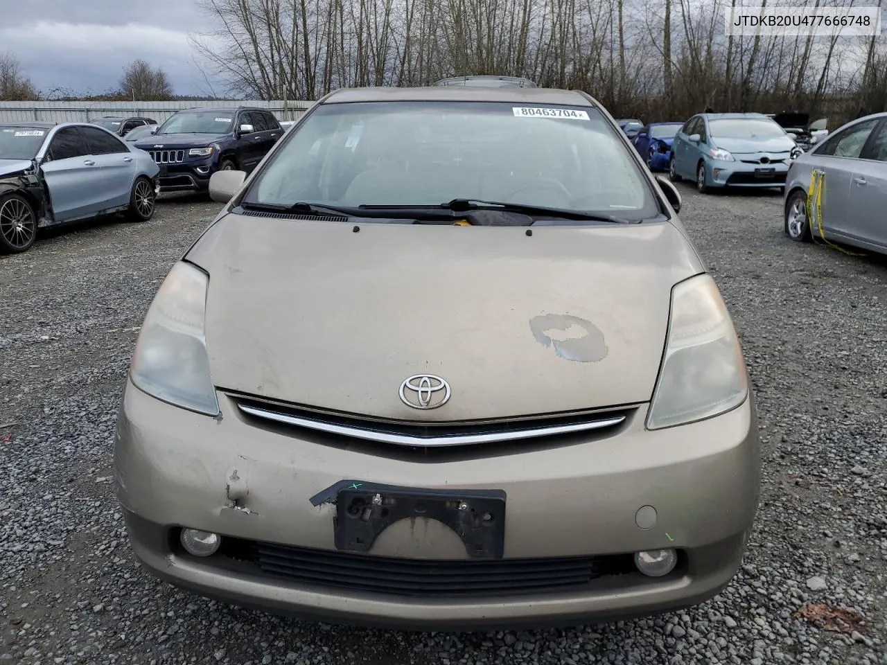 2007 Toyota Prius VIN: JTDKB20U477666748 Lot: 80463704