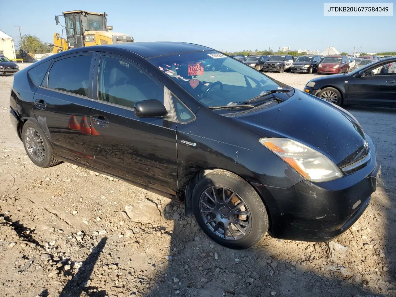 2007 Toyota Prius VIN: JTDKB20U677584049 Lot: 80495934