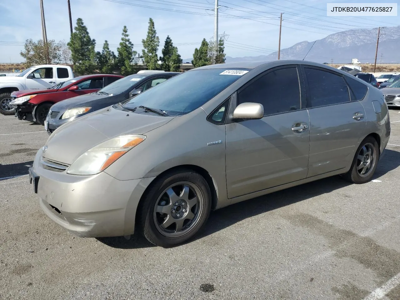 2007 Toyota Prius VIN: JTDKB20U477625827 Lot: 81410804