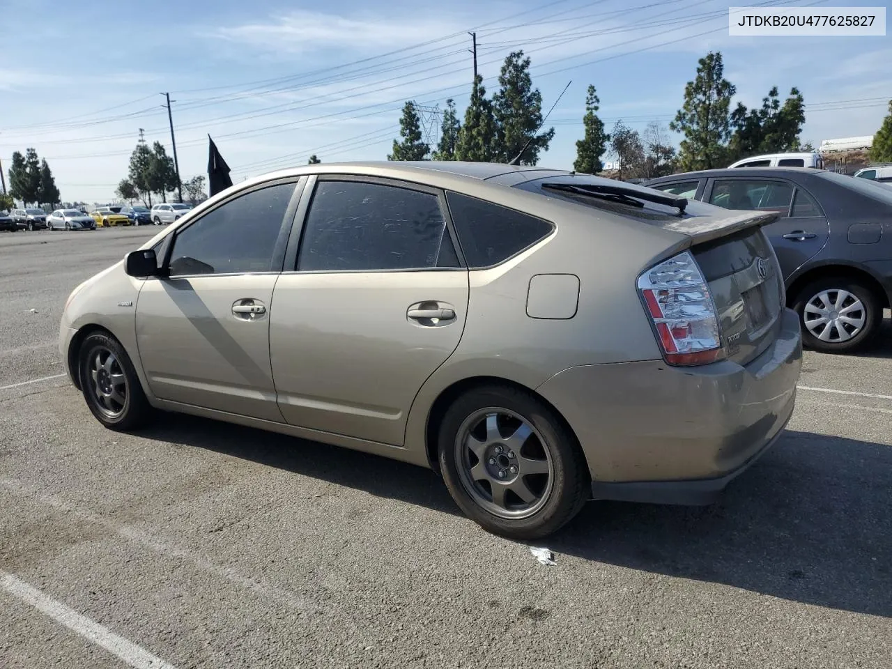 2007 Toyota Prius VIN: JTDKB20U477625827 Lot: 81410804