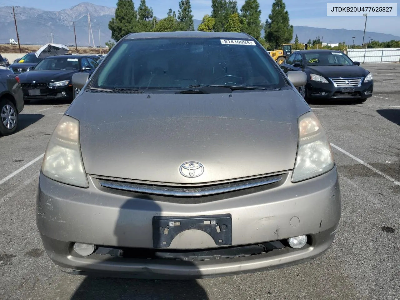 2007 Toyota Prius VIN: JTDKB20U477625827 Lot: 81410804