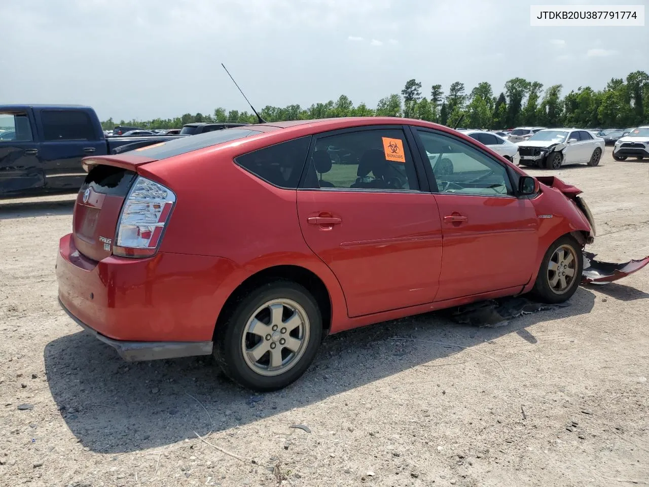 2008 Toyota Prius VIN: JTDKB20U387791774 Lot: 53149754