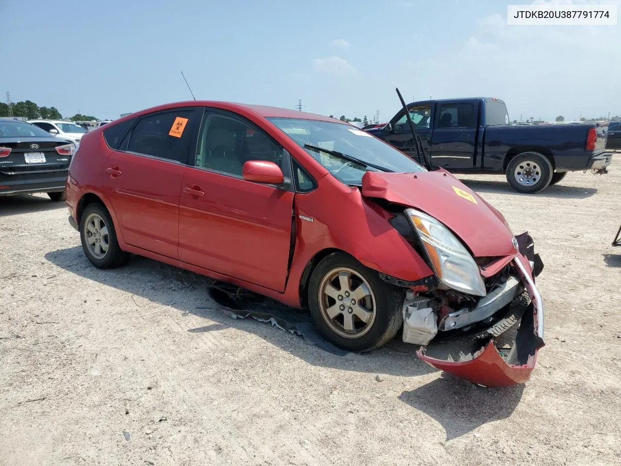 2008 Toyota Prius VIN: JTDKB20U387791774 Lot: 53149754