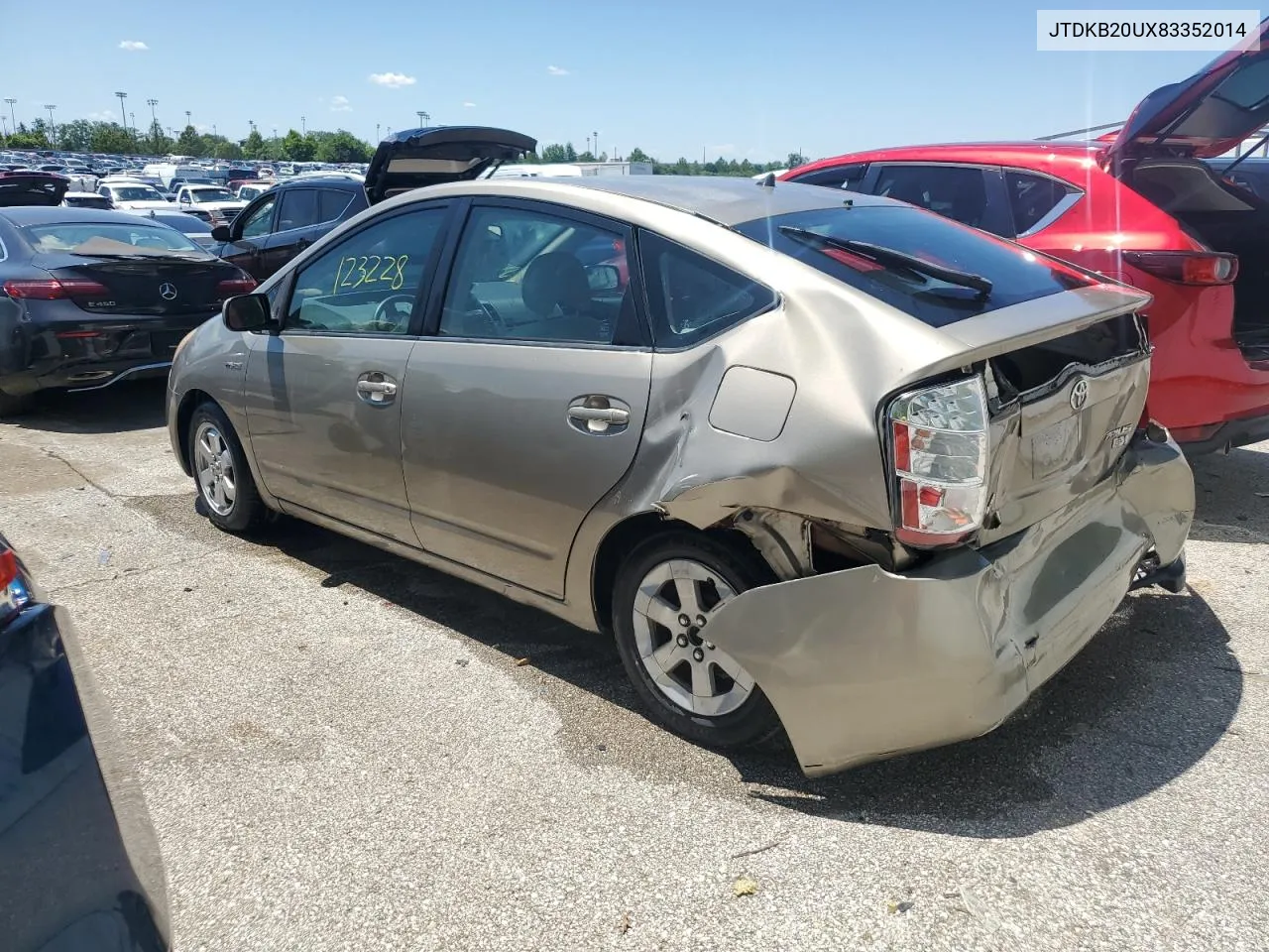 JTDKB20UX83352014 2008 Toyota Prius