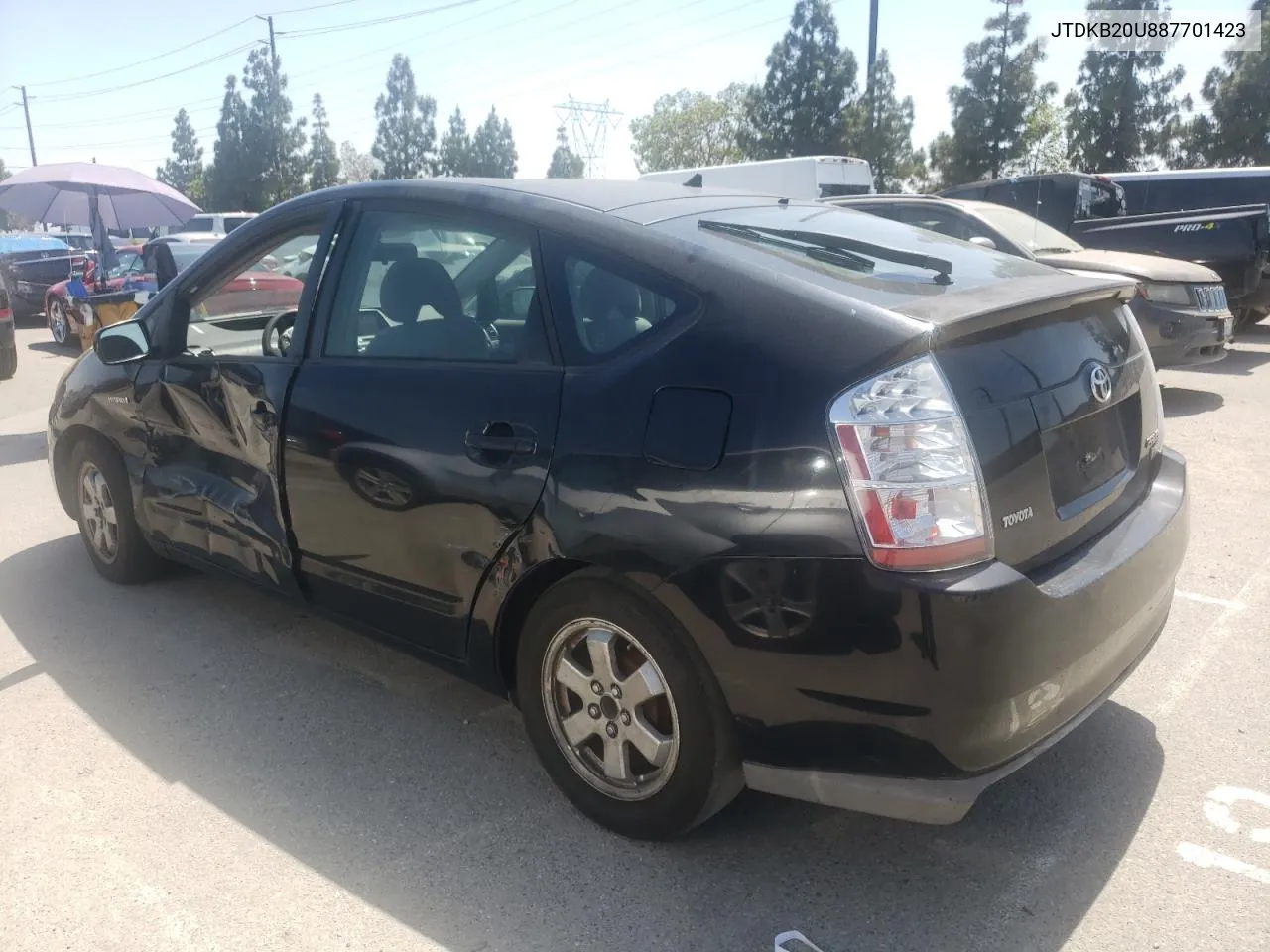 2008 Toyota Prius VIN: JTDKB20U887701423 Lot: 58443664