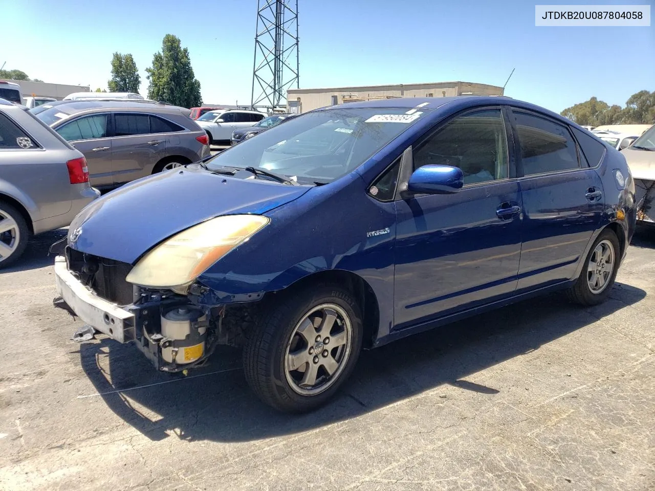 2008 Toyota Prius VIN: JTDKB20U087804058 Lot: 61950084