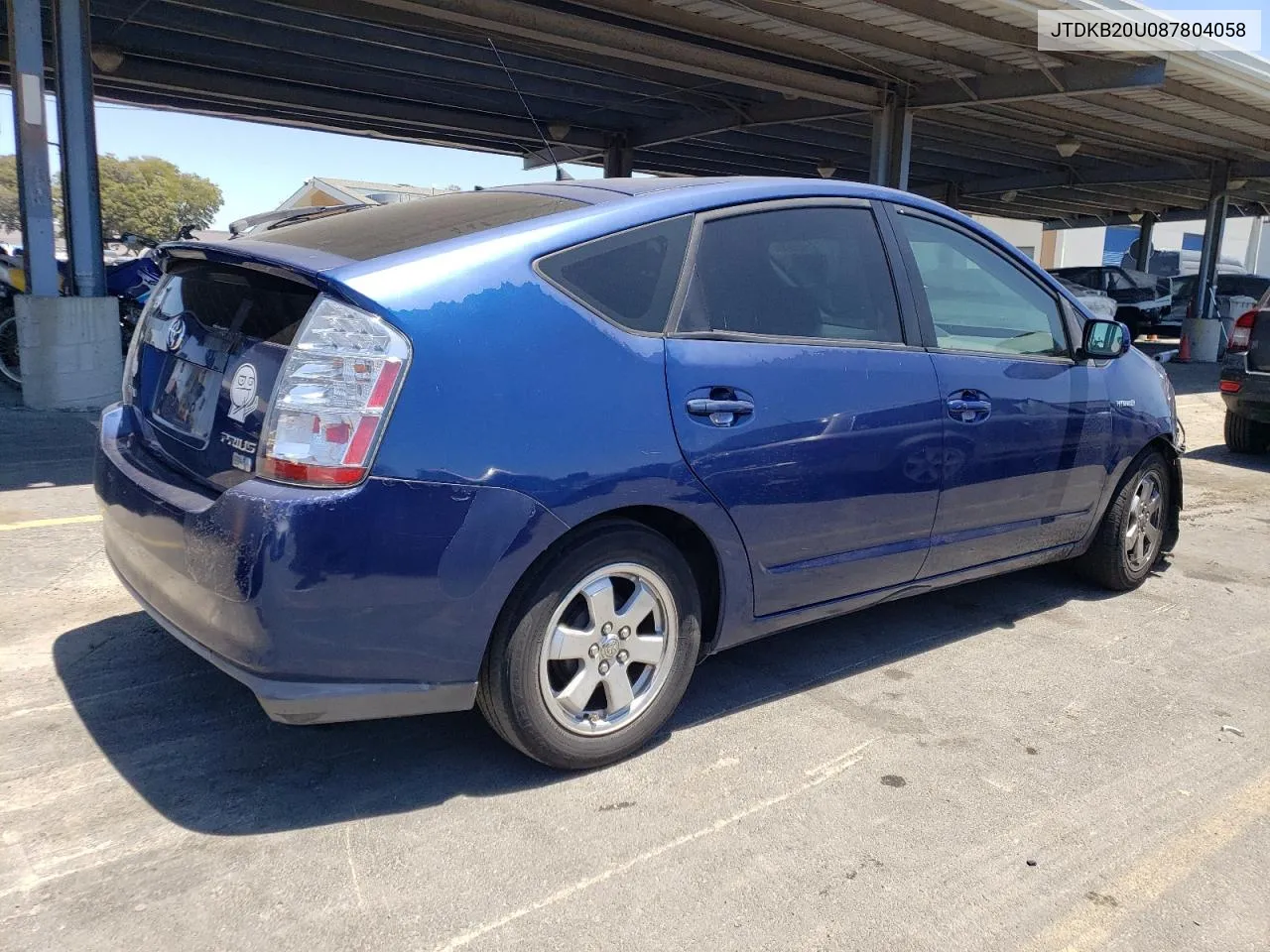 2008 Toyota Prius VIN: JTDKB20U087804058 Lot: 61950084