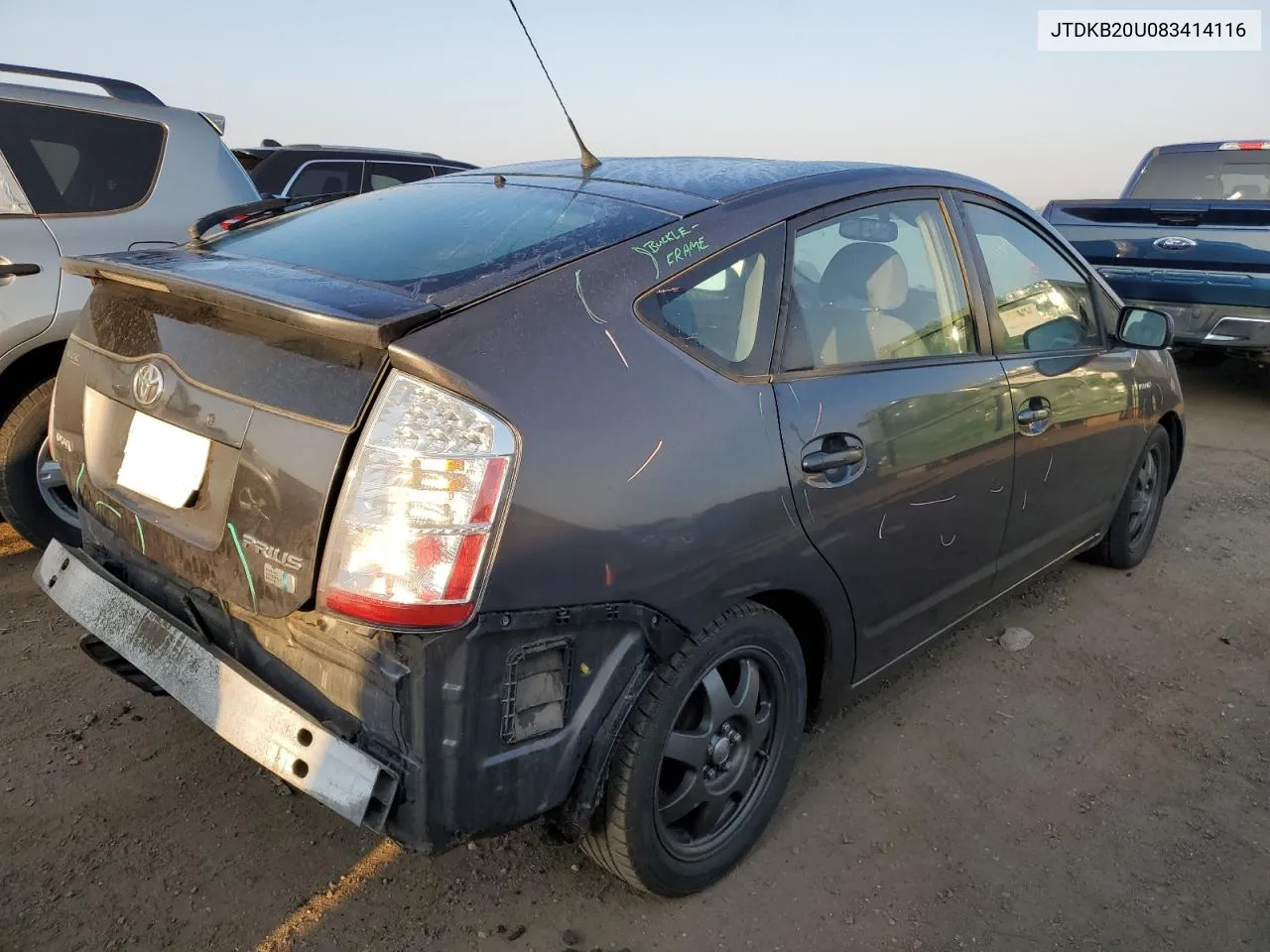 2008 Toyota Prius VIN: JTDKB20U083414116 Lot: 62248334