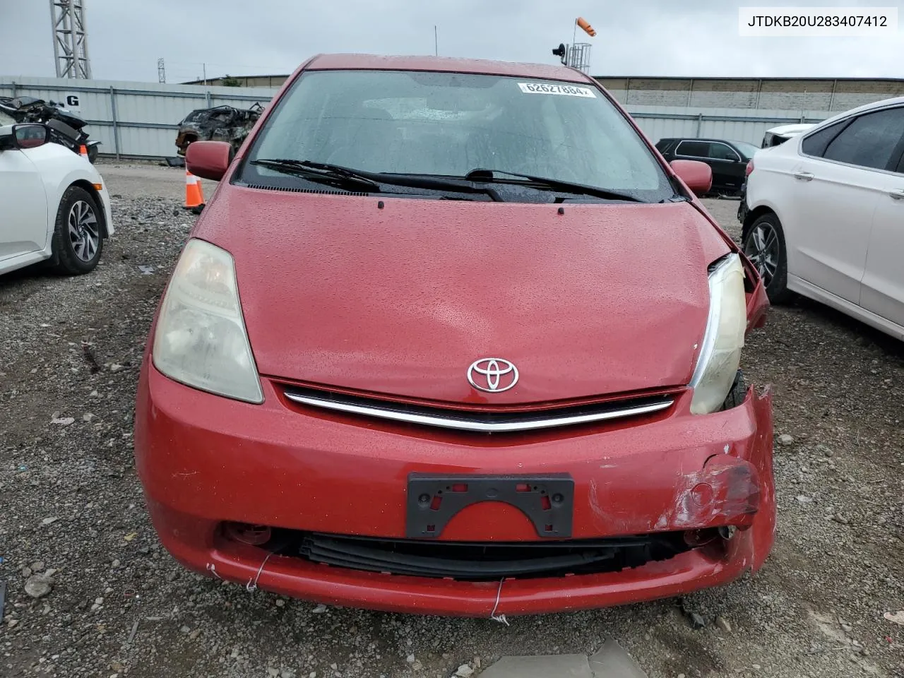 2008 Toyota Prius VIN: JTDKB20U283407412 Lot: 62627884