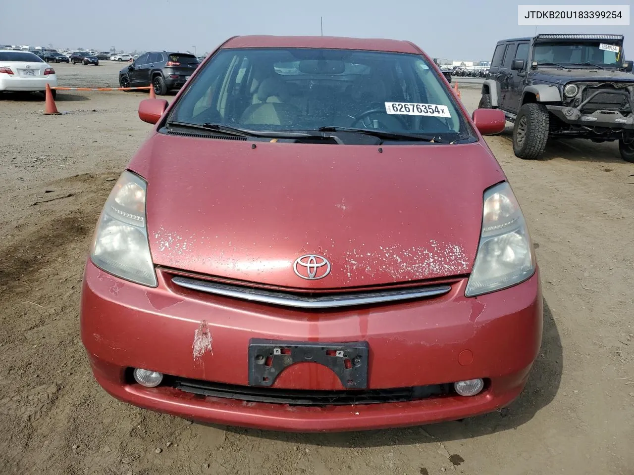 2008 Toyota Prius VIN: JTDKB20U183399254 Lot: 62676354