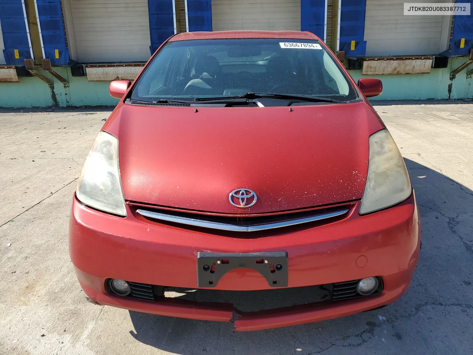 2008 Toyota Prius VIN: JTDKB20U083387712 Lot: 63667894