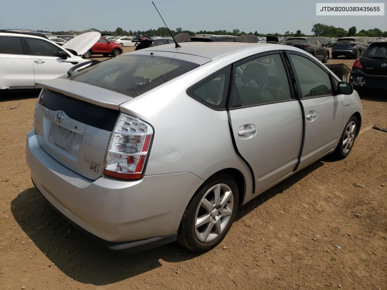 2008 Toyota Prius VIN: JTDKB20U383435655 Lot: 64775444