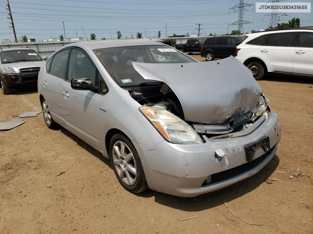 2008 Toyota Prius VIN: JTDKB20U383435655 Lot: 64775444