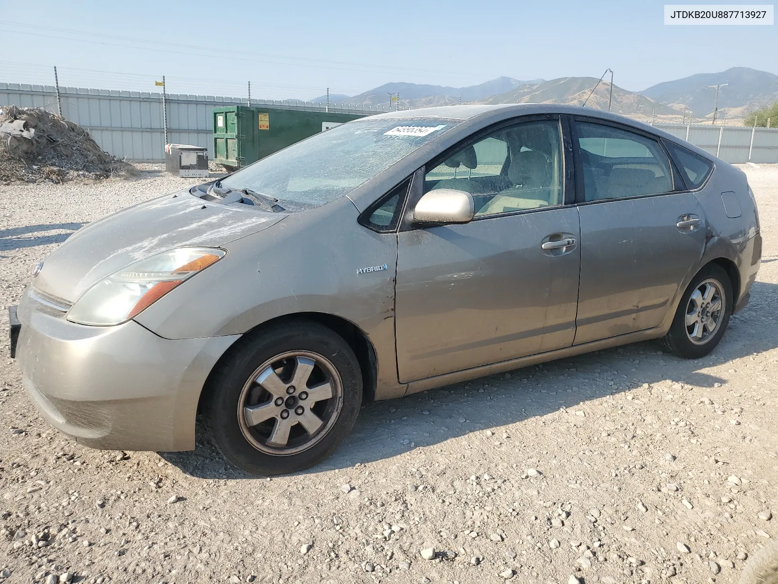 2008 Toyota Prius VIN: JTDKB20U887713927 Lot: 64996394